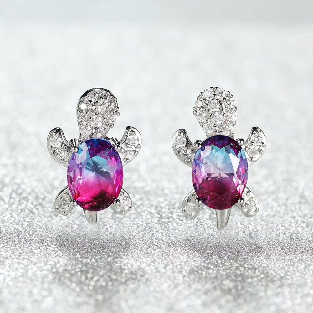 Multicolor Turtle Earrings
